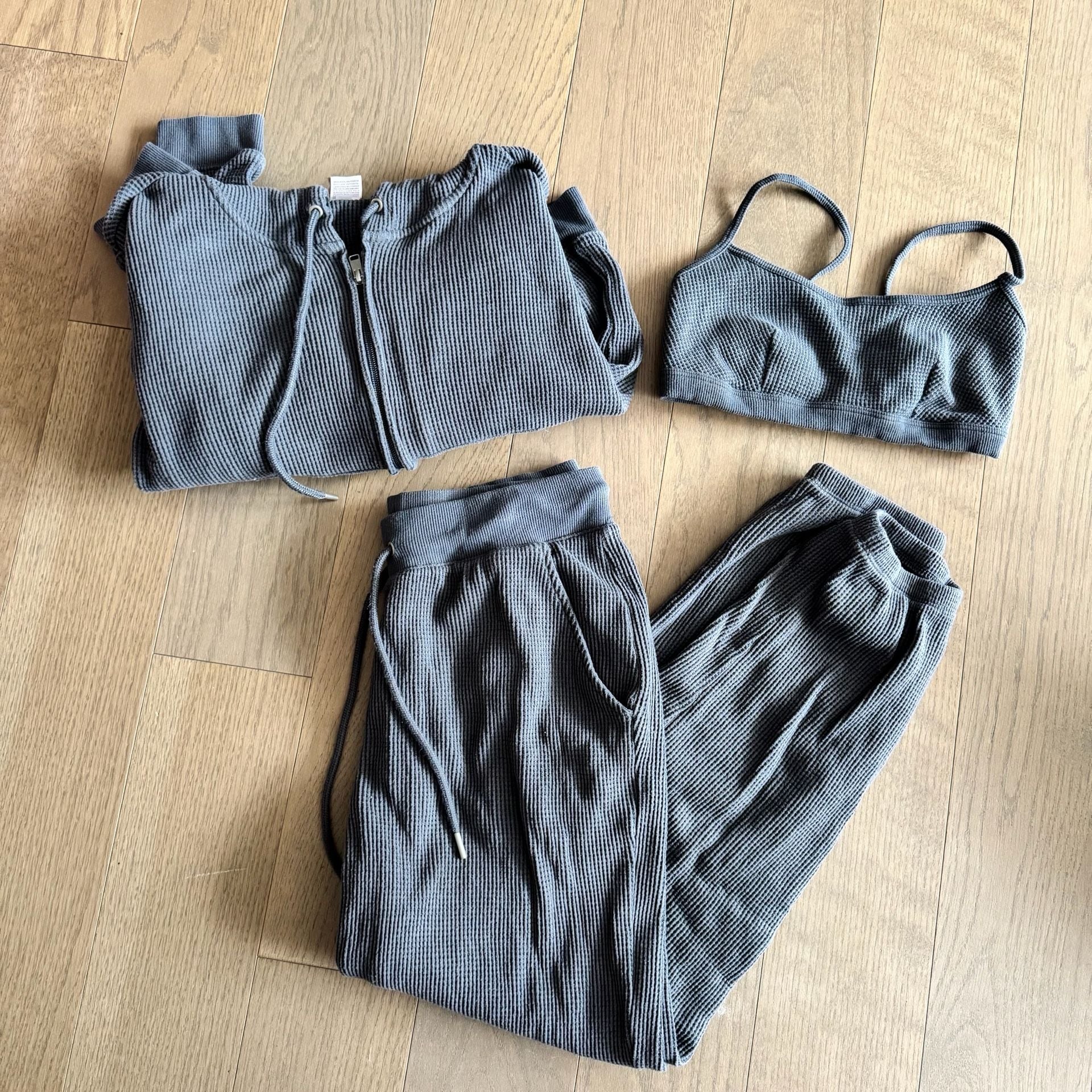Auden 3-Piece Waffle Knit Lounge Set 2