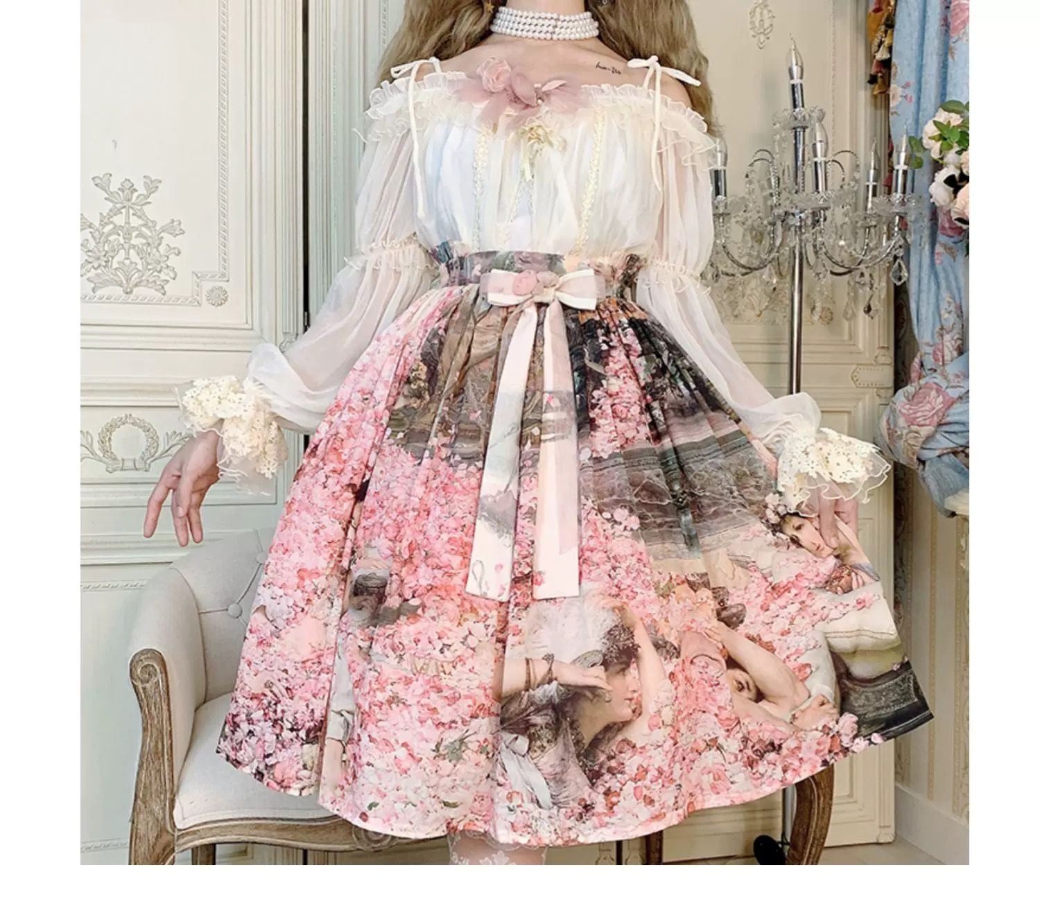 Balladeer The Feast of Roses Painting Print Lolita Skirt Art CLA Elegant Unique Coquette 4