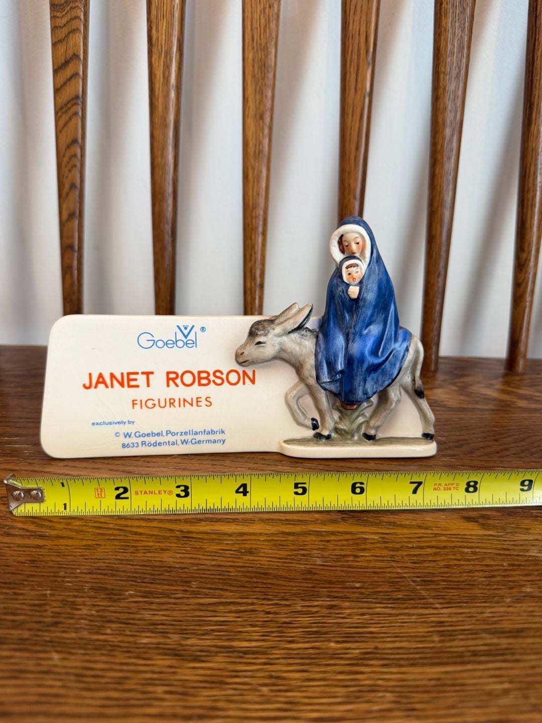 Goebel Janet Robson Flight into Egypt Dealer Display Sign Figurine Rob 414 1