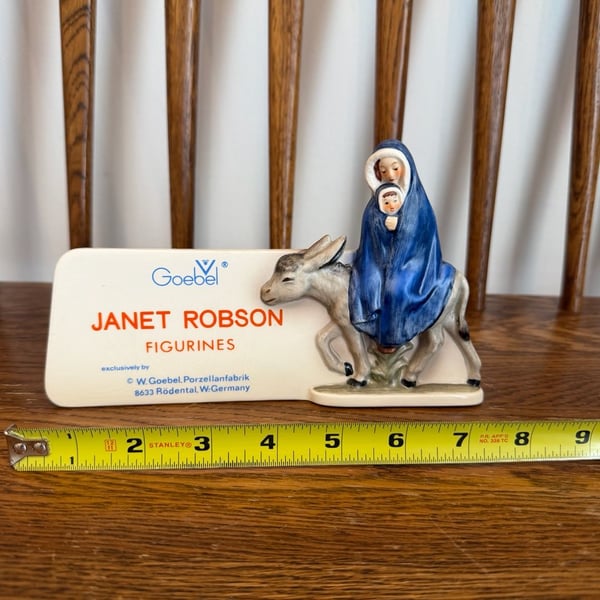 Goebel Janet Robson Flight into Egypt Dealer Display Sign Figurine Rob 414