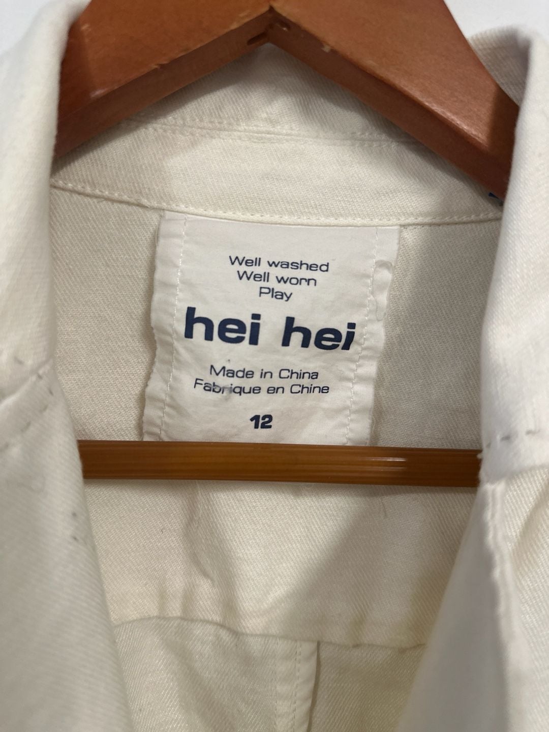 Hei Hei Anthropologie White Linen Ruffle Trim Blazer Jacket Size 12 2