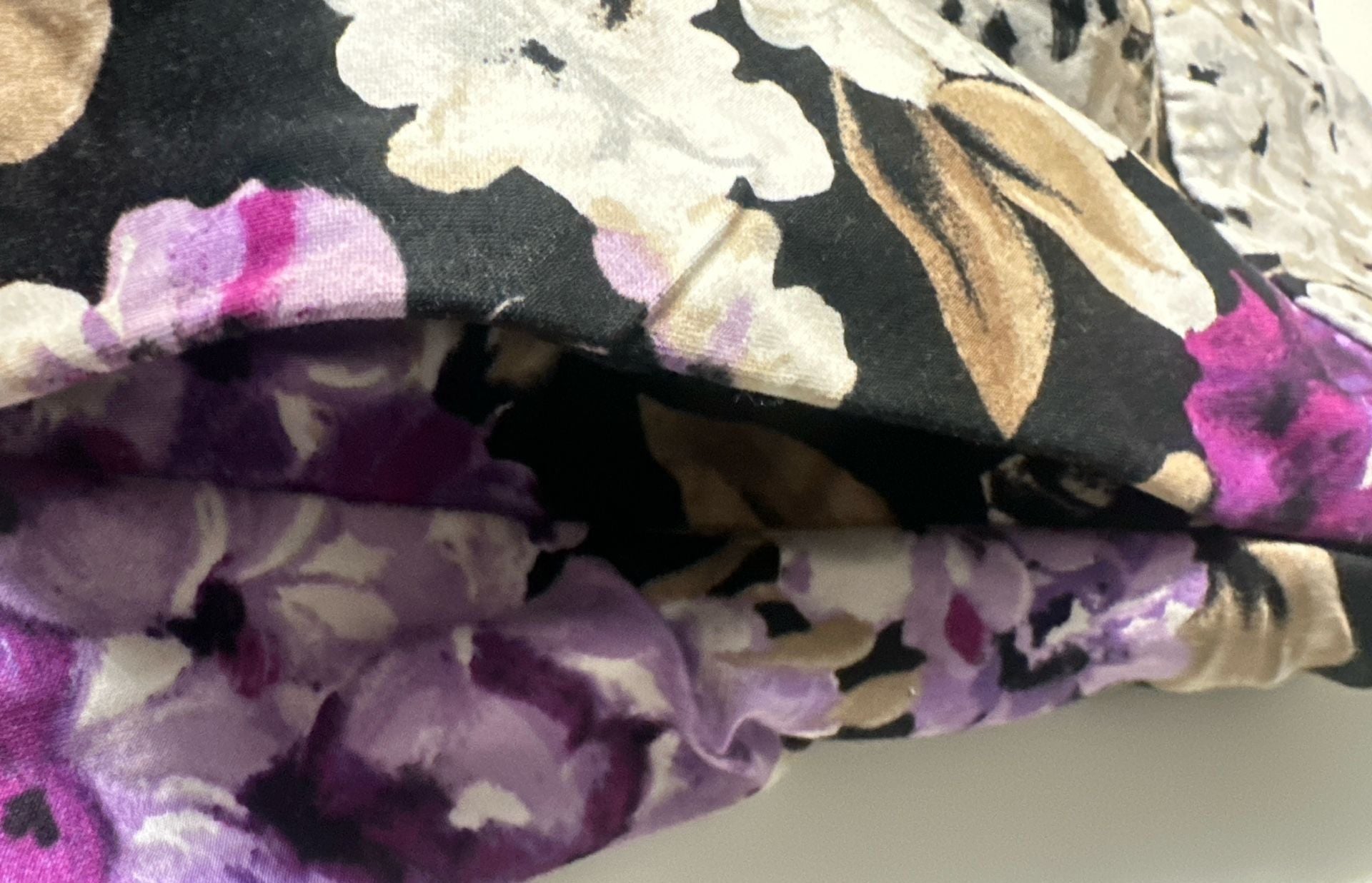 White House Black Market Purple Floral Hydrangea Print Skirt Size 8 5
