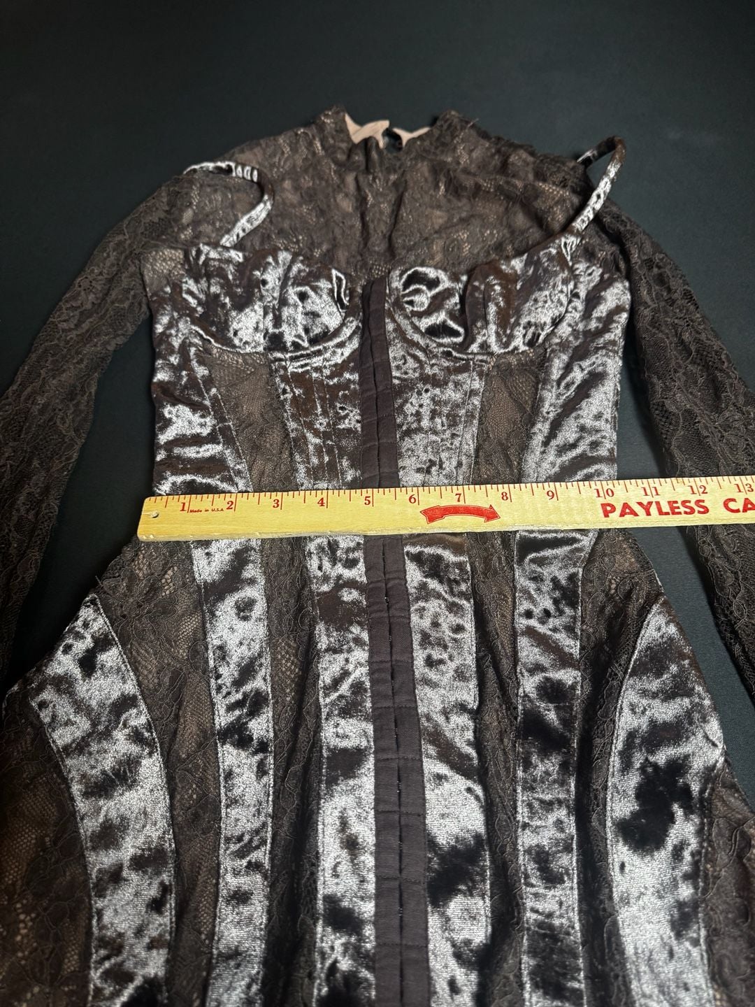 House of CB "Marica" brown velvet mini... 5