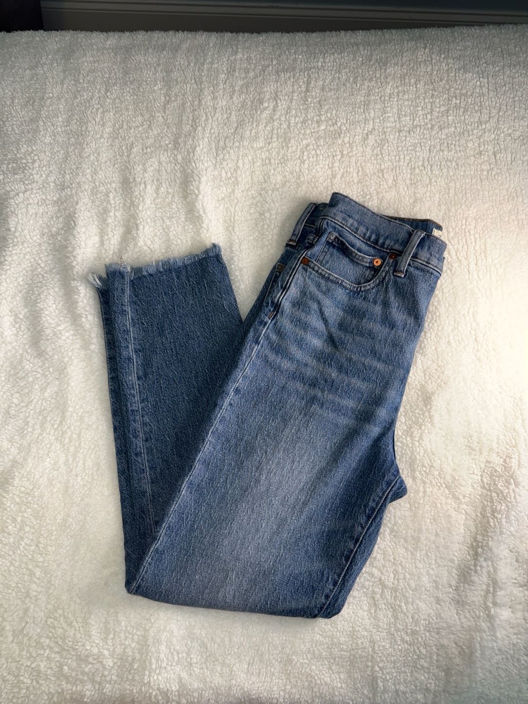 15-Madewell The Perfect Vintage Jean High-Rise Straight Leg Medium Wash size 28 2