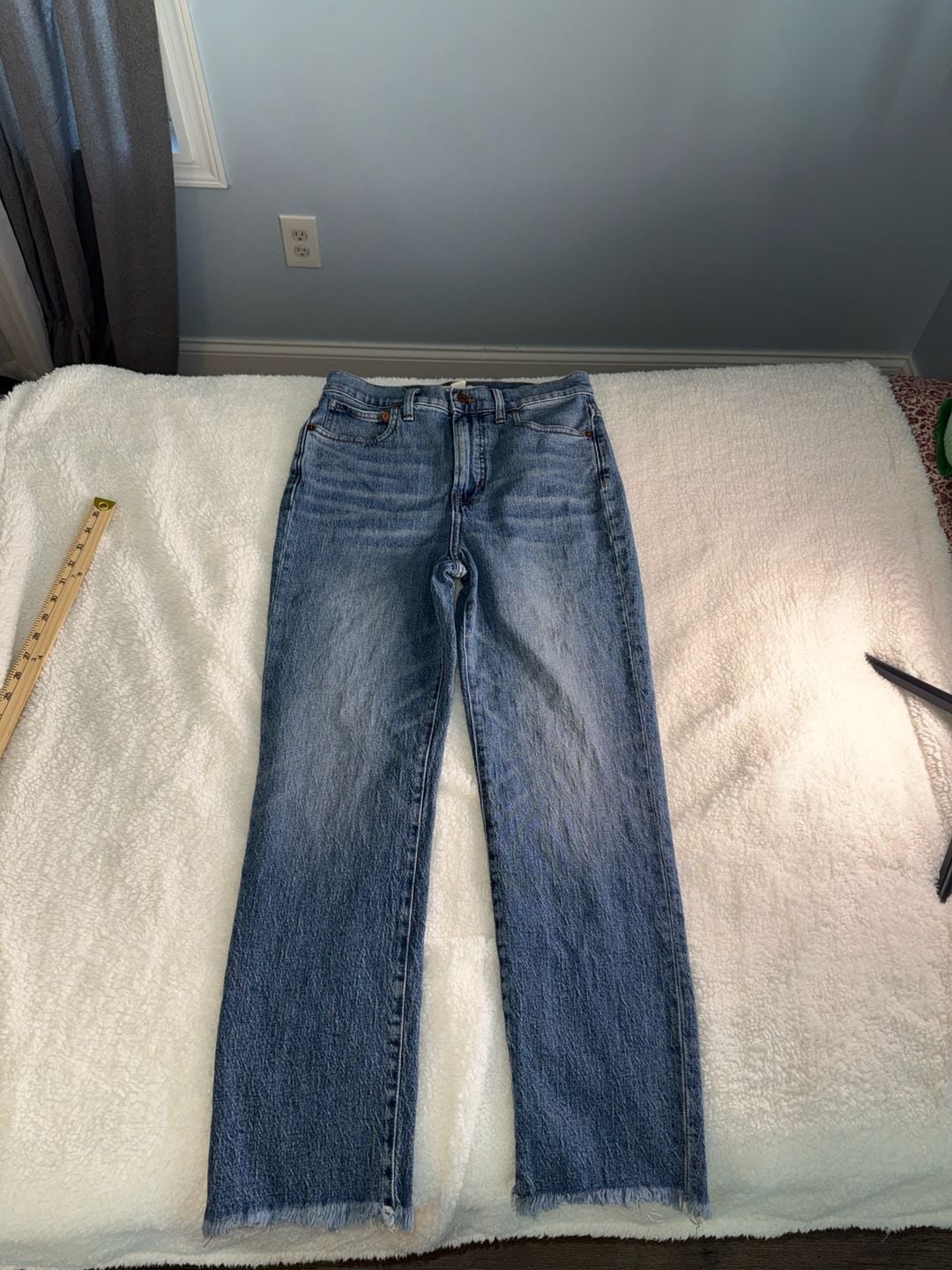 15-Madewell The Perfect Vintage Jean High-Rise Straight Leg Medium Wash size 28 8
