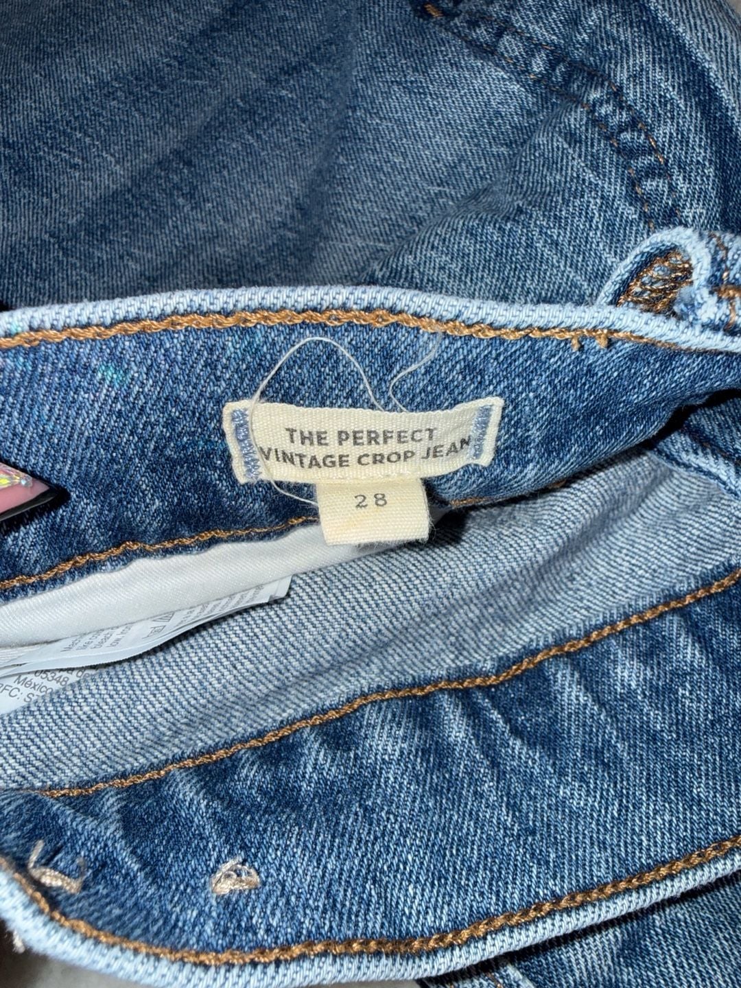 15-Madewell The Perfect Vintage Jean High-Rise Straight Leg Medium Wash size 28 9