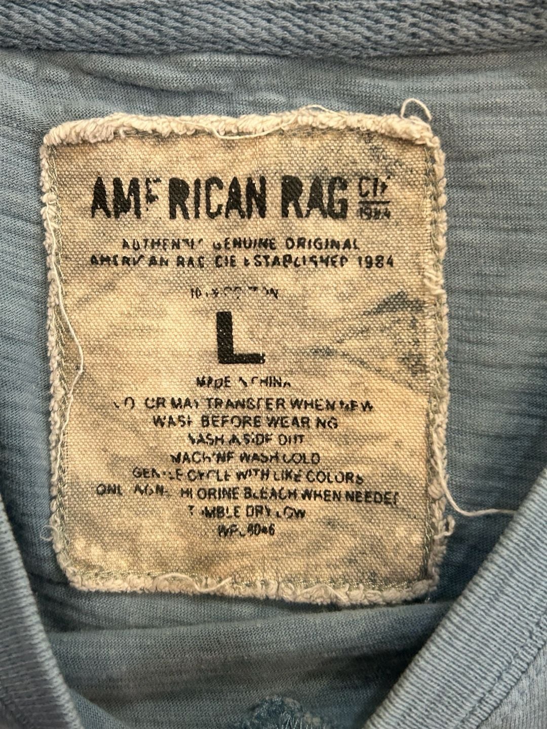 American Rag Men's Blue Ombre Graphic V-Neck T-Shirt Size L 4