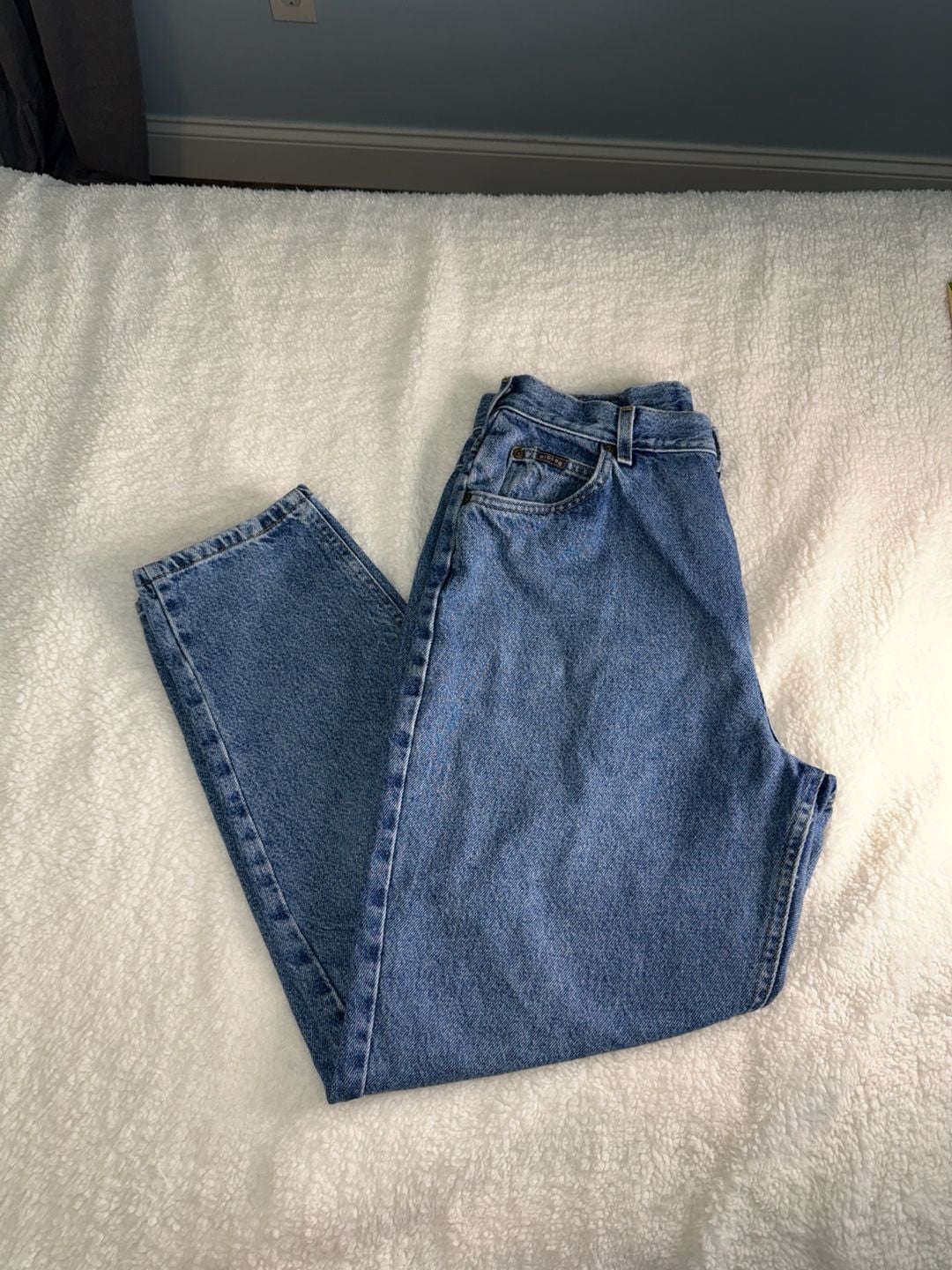 17-Riders by Lee High Waisted Tapered Leg Mom Jeans Size 14P 2