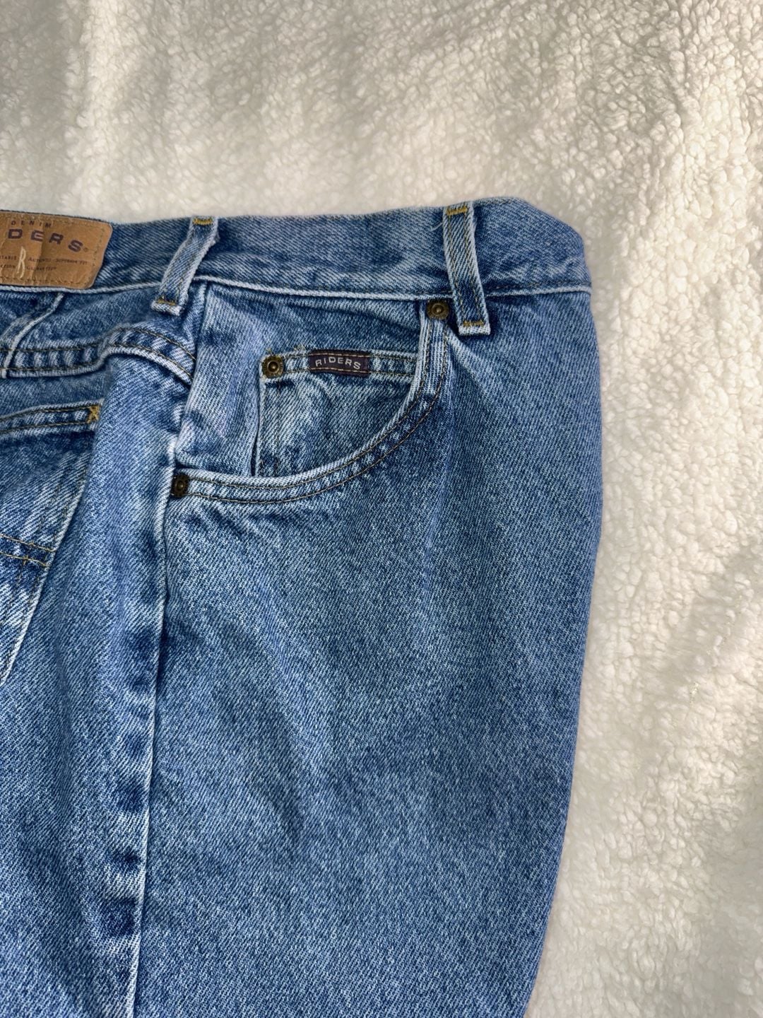 17-Riders by Lee High Waisted Tapered Leg Mom Jeans Size 14P 5