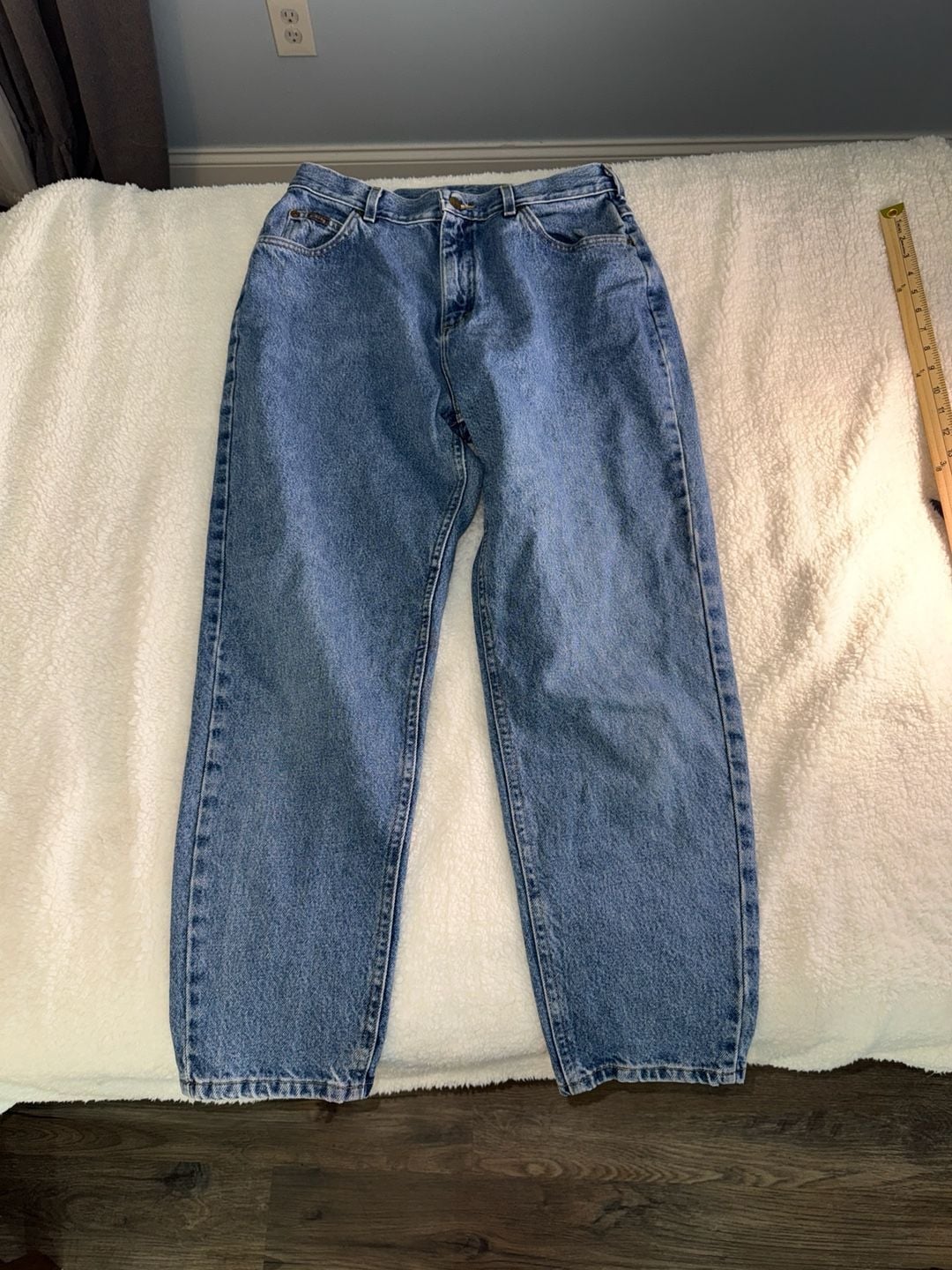 17-Riders by Lee High Waisted Tapered Leg Mom Jeans Size 14P 6