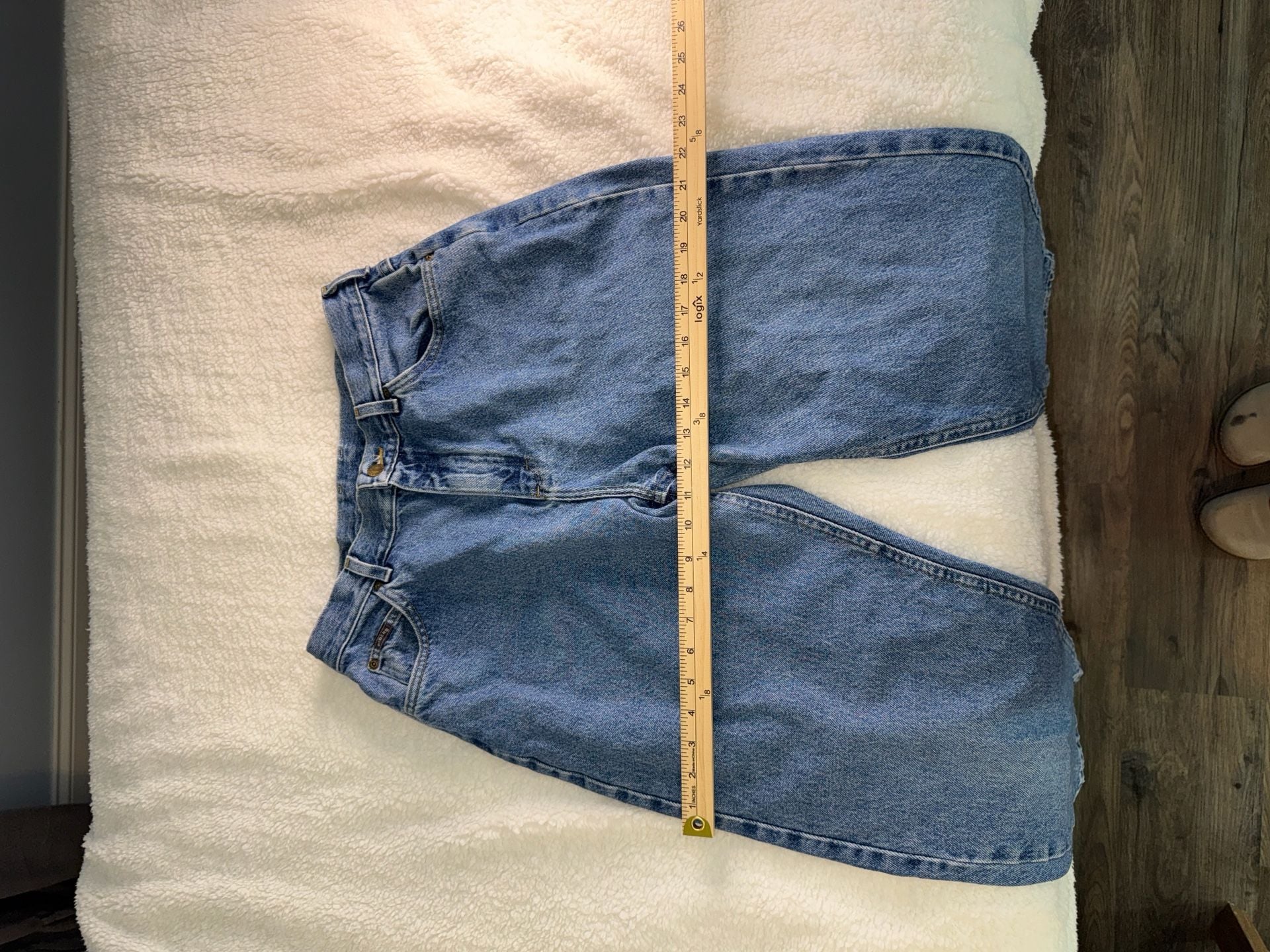 17-Riders by Lee High Waisted Tapered Leg Mom Jeans Size 14P 8