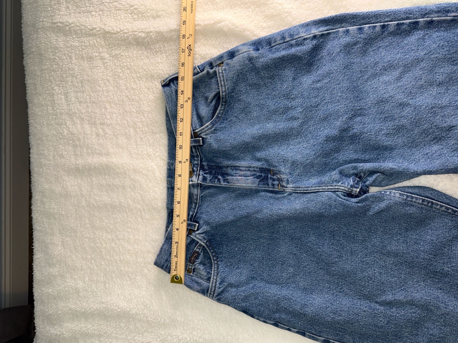 17-Riders by Lee High Waisted Tapered Leg Mom Jeans Size 14P 9
