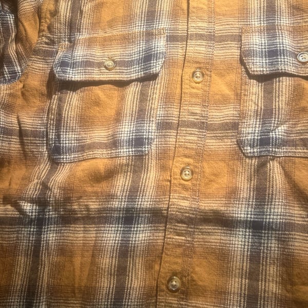 Old Navy Hooded Double-Brushed Plaid Flannel Shirt, Size L