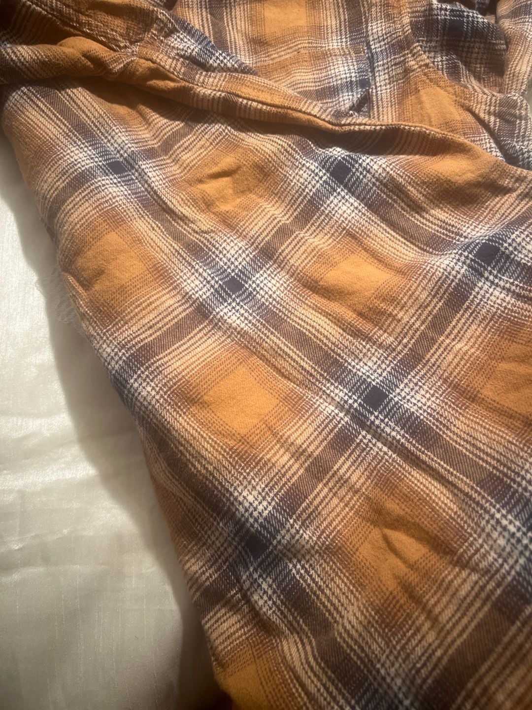 Old Navy Hooded Double-Brushed Plaid Flannel Shirt, Size L 6