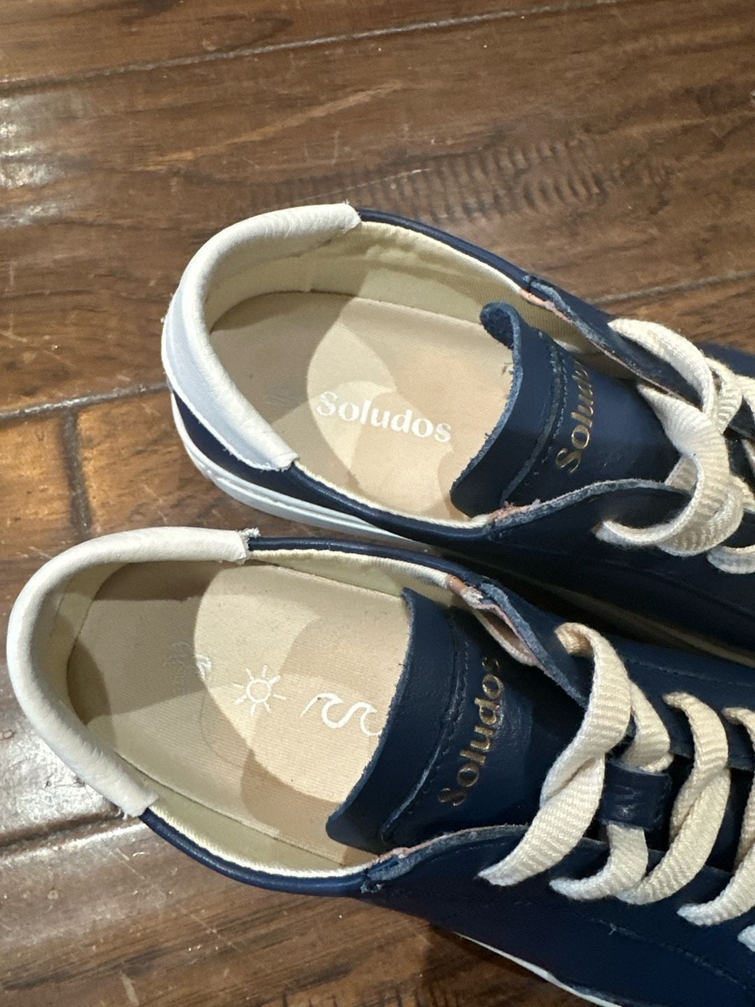 Soludos Ibiza Classic Navy Leather Sneakers Size 7 3