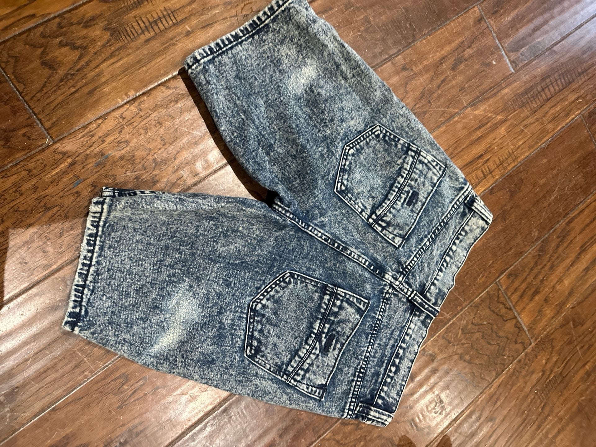 RSQ London Skinny Distressed Acid Wash Denim Shorts Size 30 6