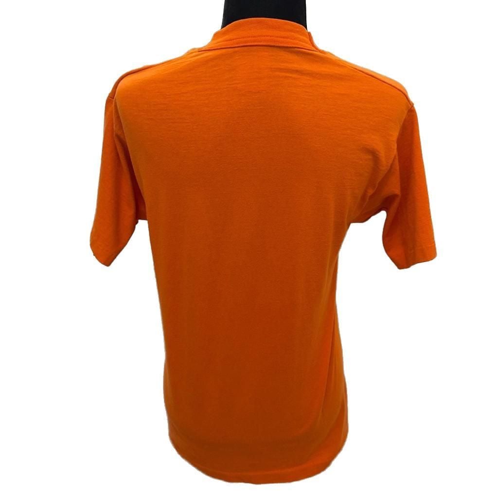 Vintage 90s Fruit of the Loom Best Switzerland Graphic T-Shirt Orange Size M 2