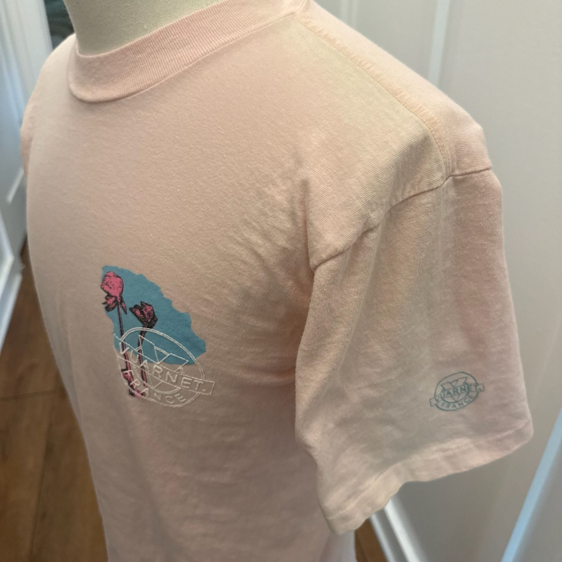Vintage 1989 Vuarnet France Palm Tree Graphic T-Shirt Size L 3