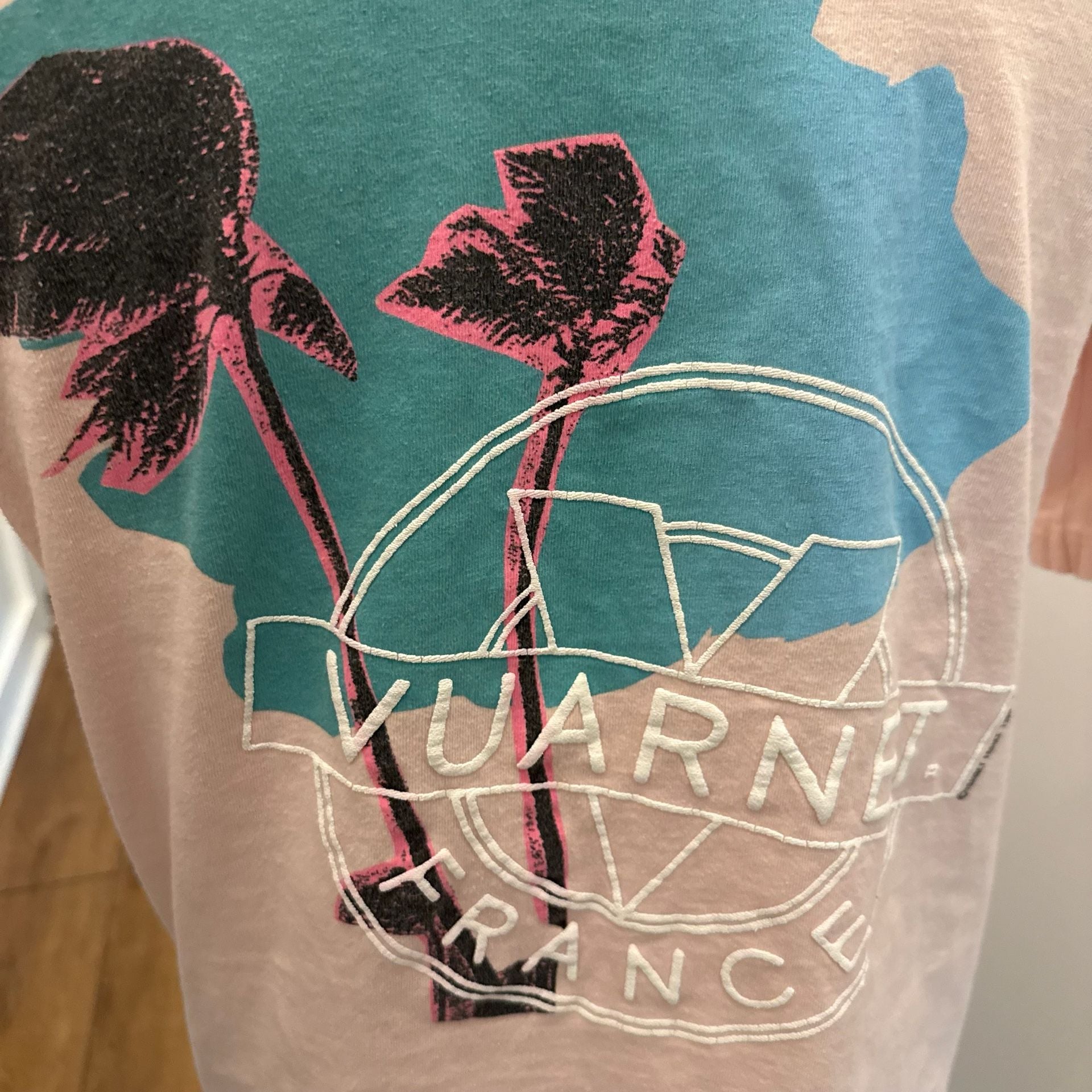 Vintage 1989 Vuarnet France Palm Tree Graphic T-Shirt Size L 4