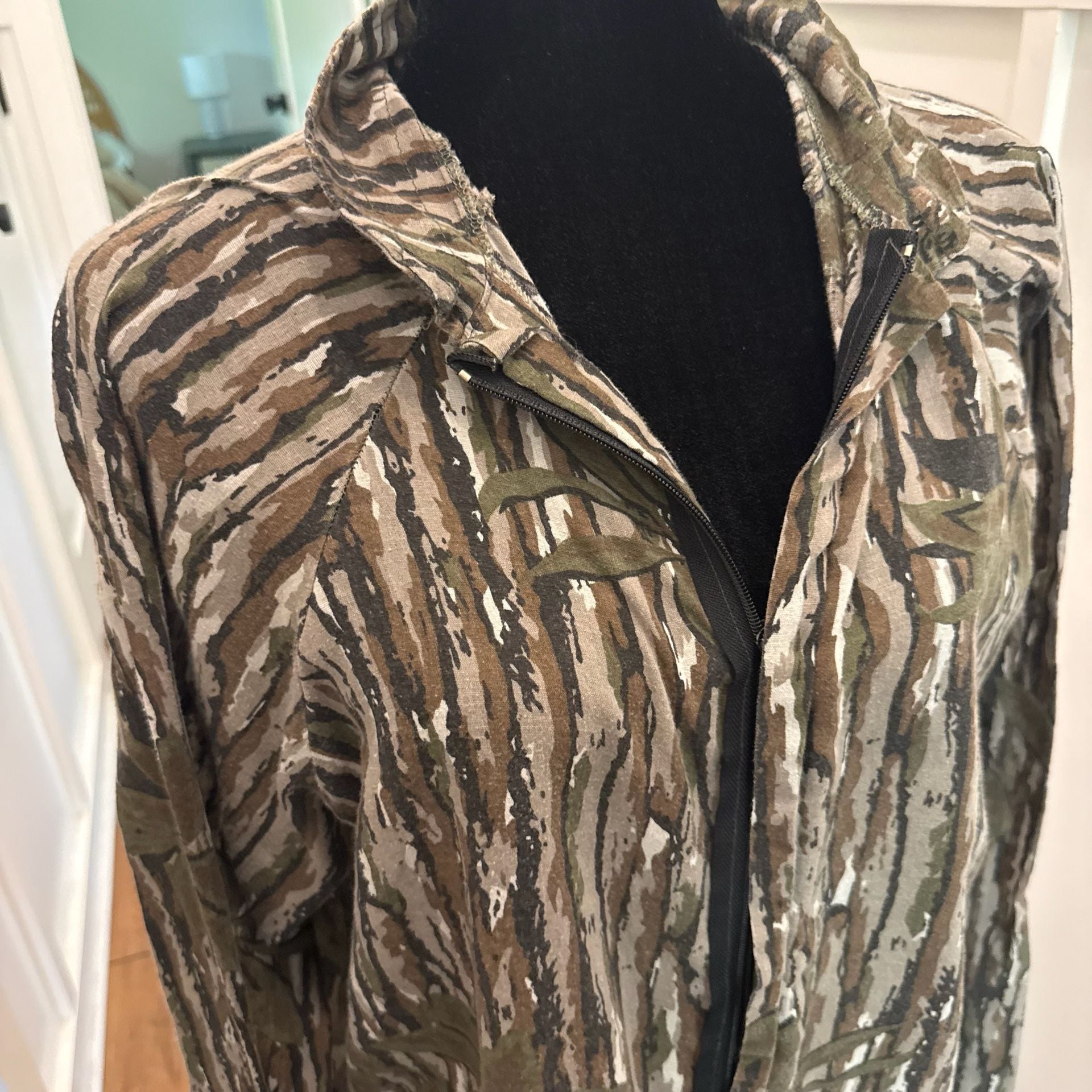 Vintage Realtree Advantage Camo Full Zip Lightweight Jacket Swimsuit Cover Up 4