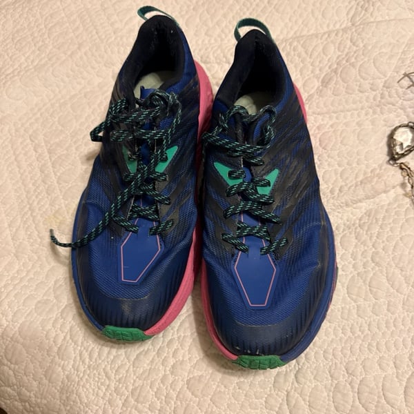 Hoka Speedgoat 4 Trail Running Shoes Blue Pink Green