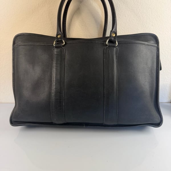 Vintage Coach Black Leather Lexington Briefcase 6002 Made in USA
