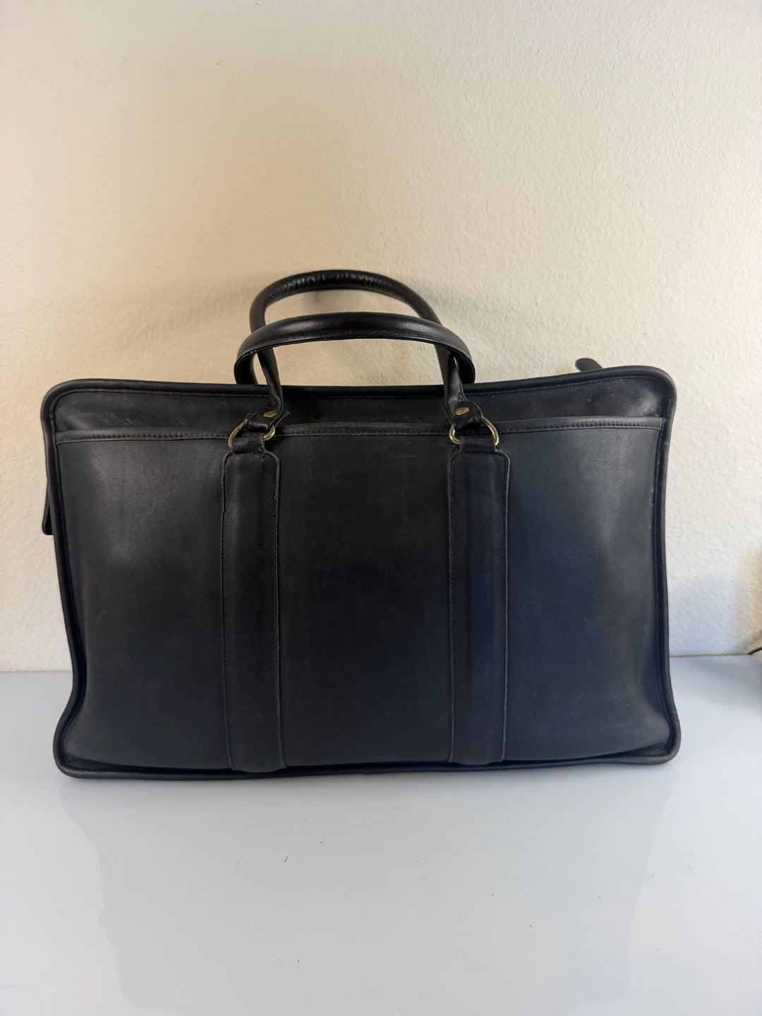 Vintage Coach Black Leather Lexington Briefcase 6002 Made in USA 4
