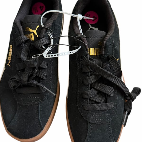 Puma Club 5v5 Black White Gum Sneakers Size US 4.5
