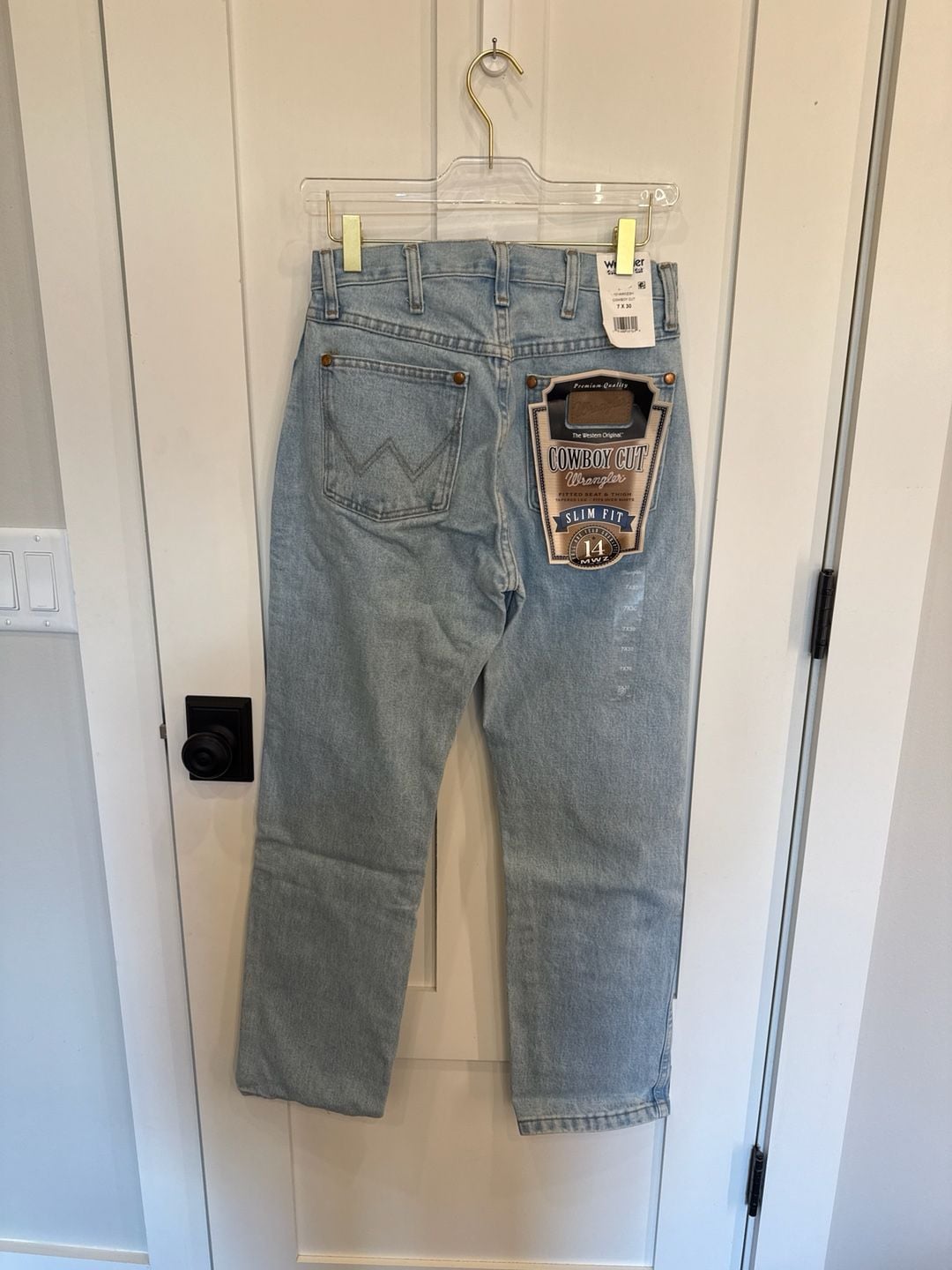Wrangler Cowboy Cut Slim Fit 14MWZ Jeans Light Wash Size 7x30 3