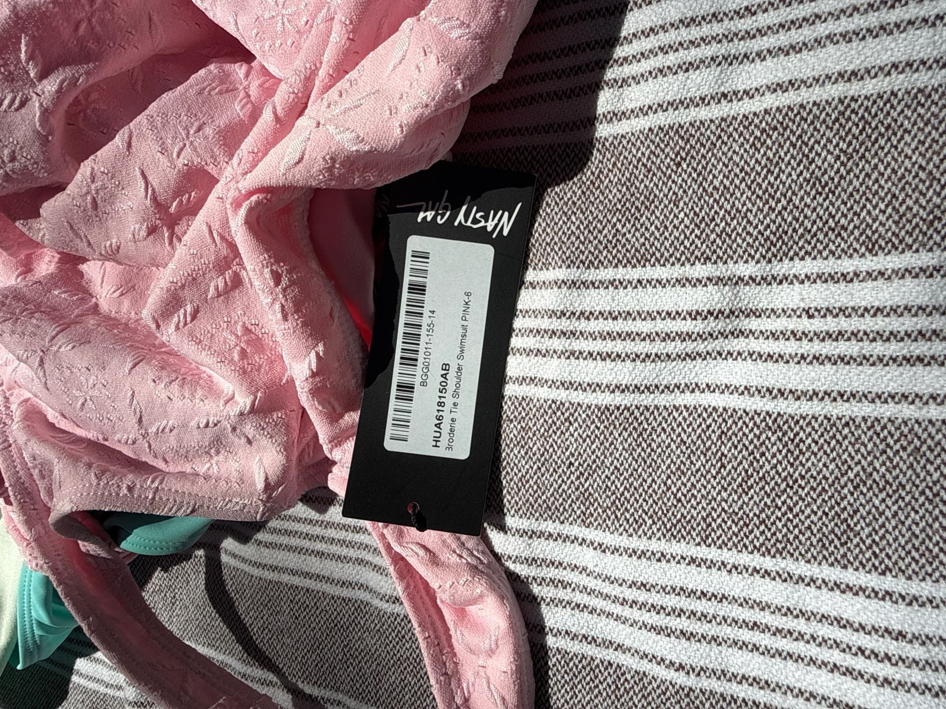 Nasty Gal Swim Bundle: Pink Tie-Shoulder NWT & Color-Block Cut-Out US 2 11
