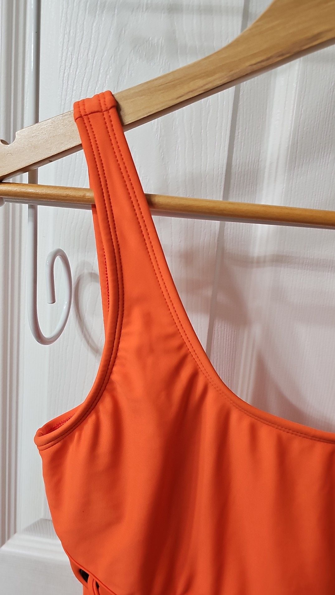 Salt + Cove Orange Laced Grommet One-Piece Swimsuit, Size M 3