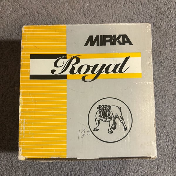 Mirka Royal 6" 120 Grit 8-Hole Hook & Loop Sanding Discs, 50 Pack