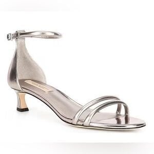 Antonio Melani x Elizabeth Damrich Liza Silver Metallic Kitten Heels;Sz. 9M 2