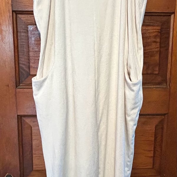 Sincerely Jules White Sleeveless Relaxed Loungewear Jumpsuit with Pockets Size M