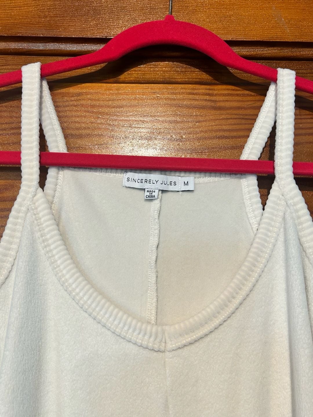 Sincerely Jules White Sleeveless Relaxed Loungewear Jumpsuit with Pockets Size M 3