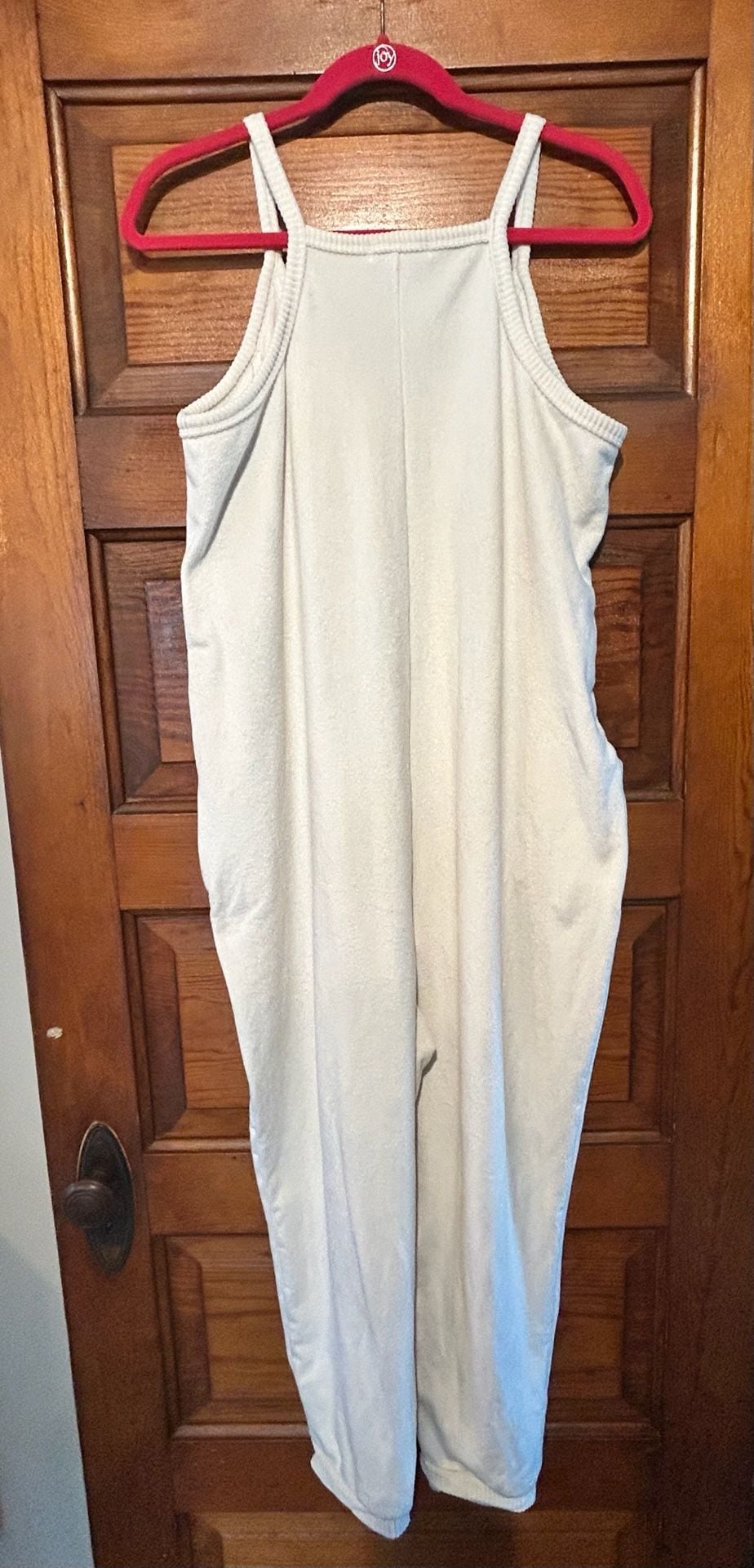 Sincerely Jules White Sleeveless Relaxed Loungewear Jumpsuit with Pockets Size M 6