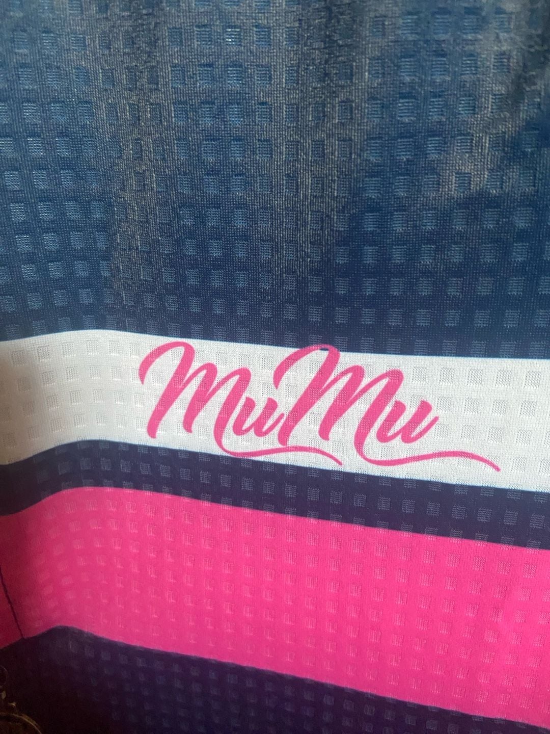 Mumu Apparel Elite Classic Cycling Jersey Navy/Pink Women's Size M 2