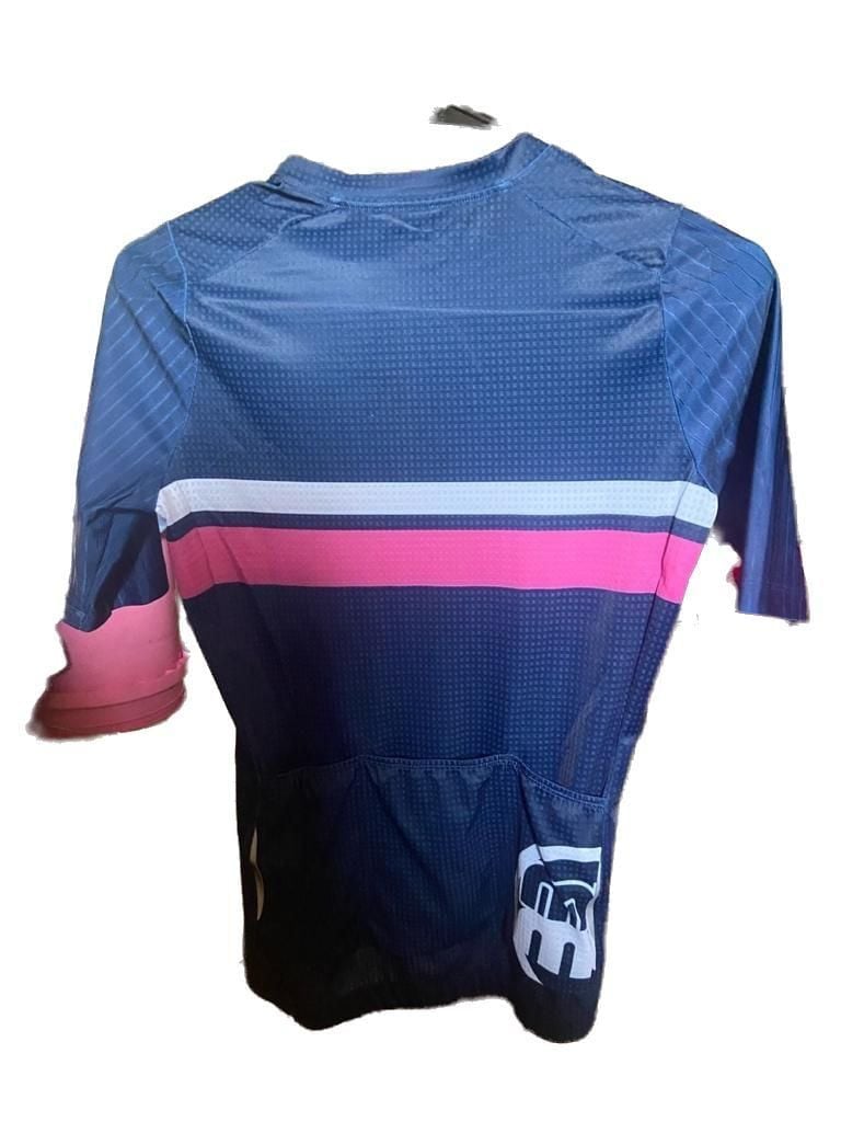 Mumu Apparel Elite Classic Cycling Jersey Navy/Pink Women's Size M 5