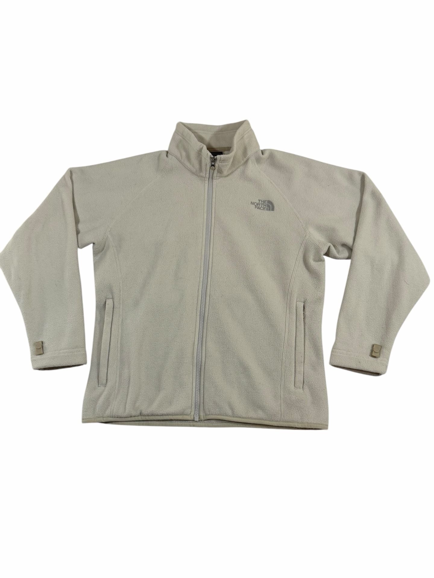 The North Face Women's Full Zip Fleece Jacket Cream Size M 2
