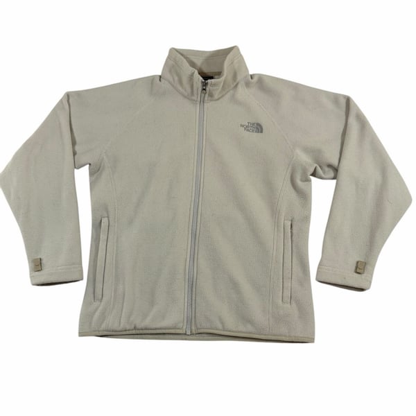 The North Face Women's Full Zip Fleece Jacket Cream Size M