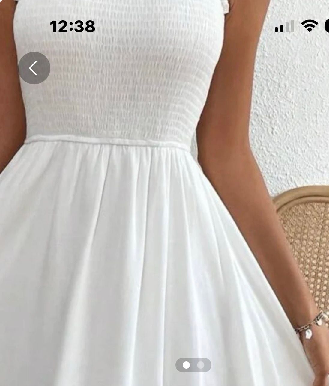 White frill trim cami dress size Xl 1