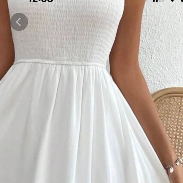 White frill trim cami dress size Xl