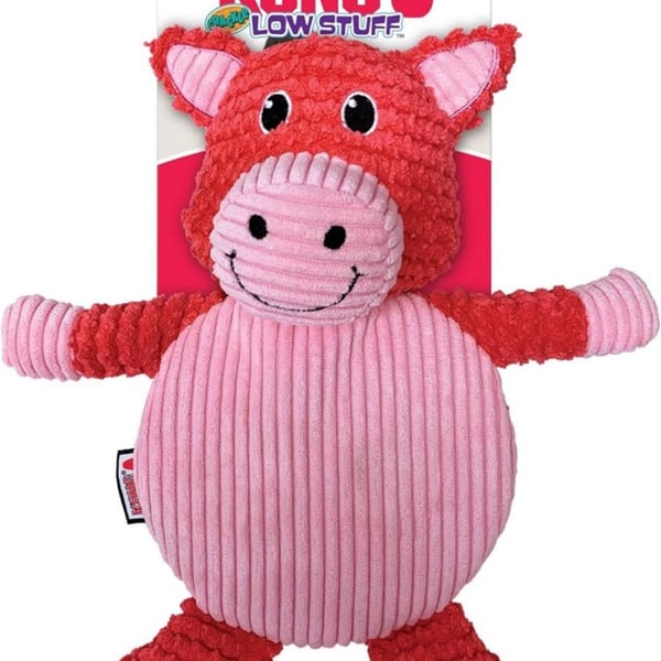 KONG Low Stuff Crackle Pig Dog Toy, Large