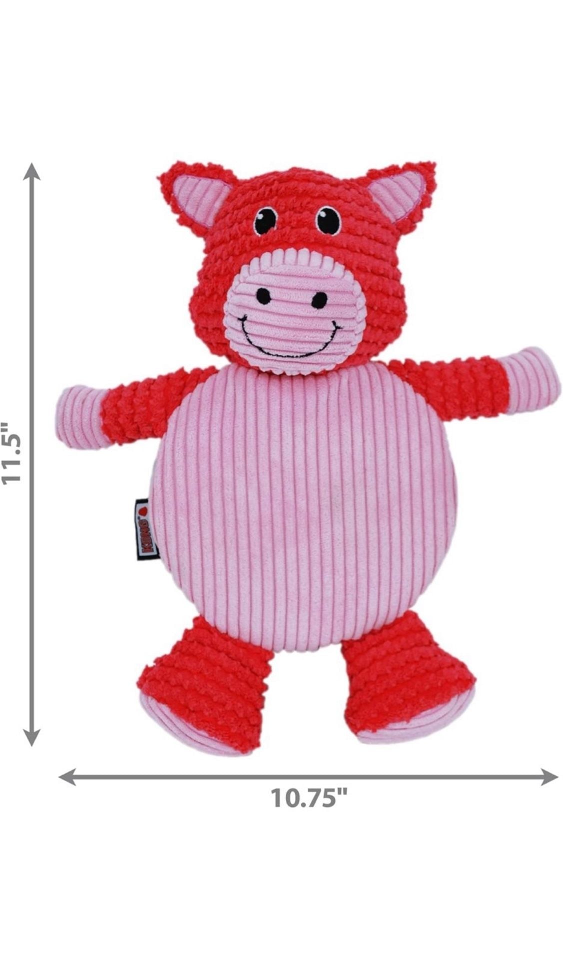 KONG Low Stuff Crackle Pig Dog Toy, Large 2