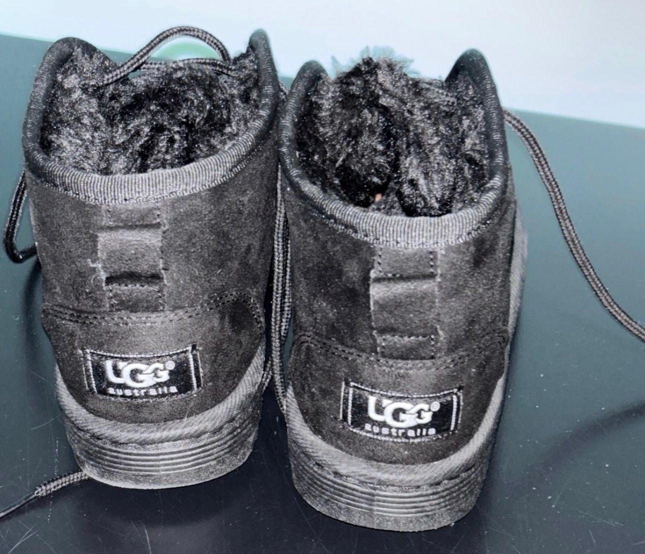 UGG Neumel Black Suede Lace-Up Chukka Boots size 5 3