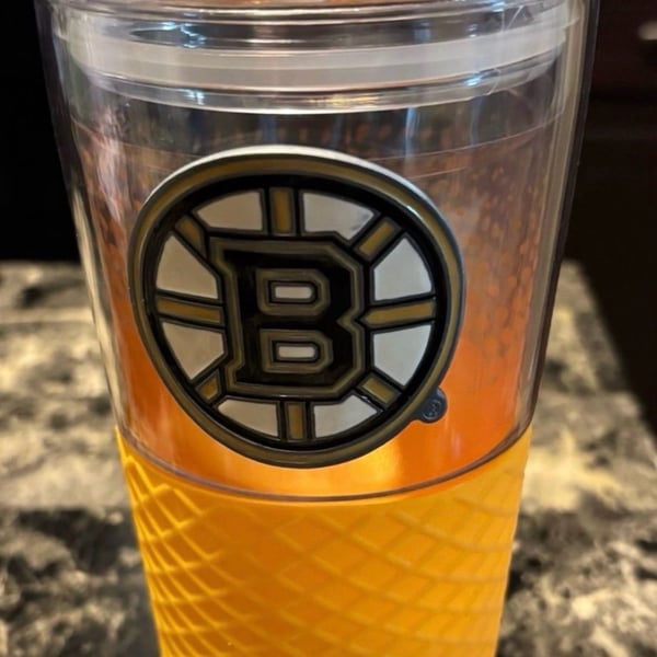 Tervis Boston Bruins 16oz Insulated Tumbler with Yellow Silicone Waffle Grip