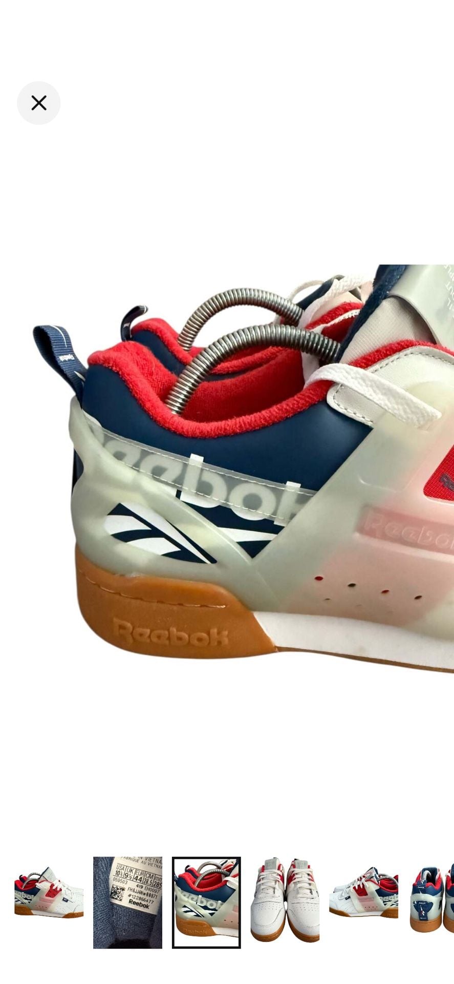 Reebok Workout Plus ATI White Blue Red EH0097 Size 10.5 4