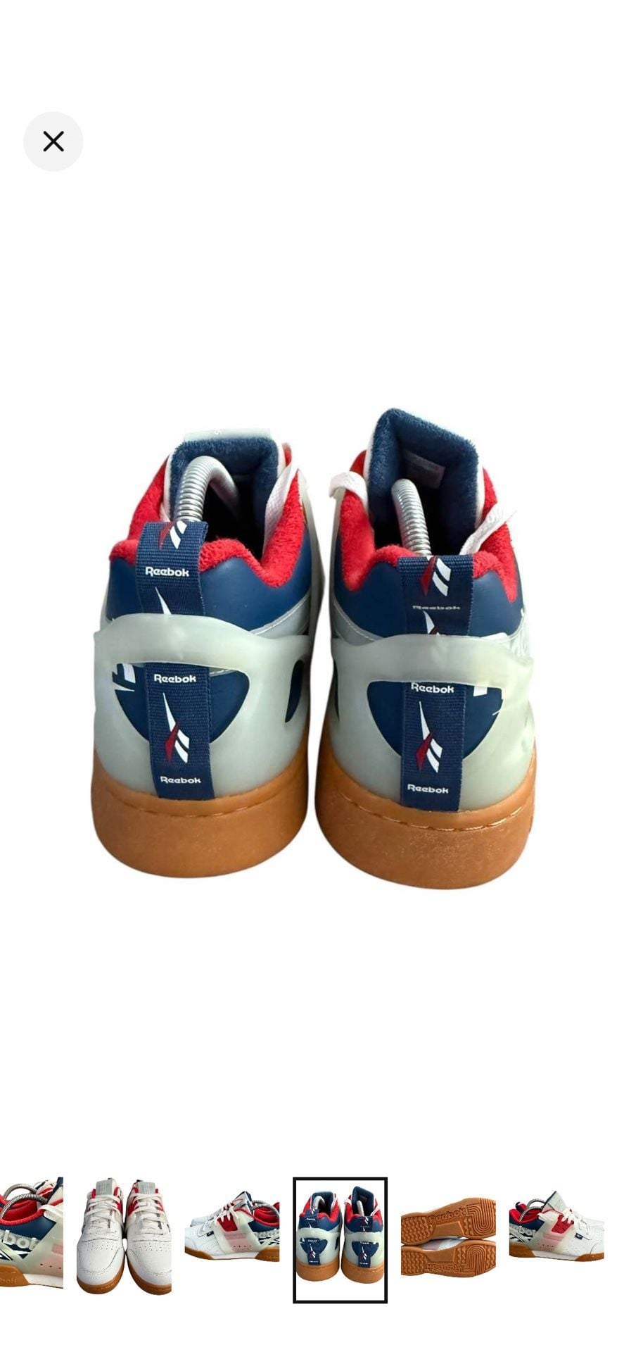 Reebok Workout Plus ATI White Blue Red EH0097 Size 10.5 6