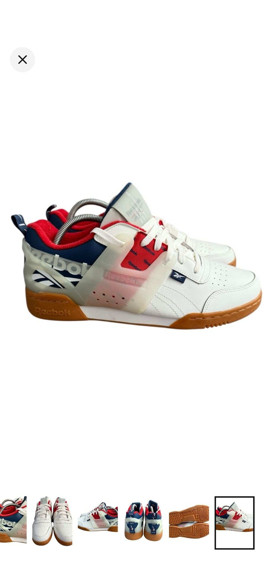 Reebok Workout Plus ATI White Blue Red EH0097 Size 10.5 8