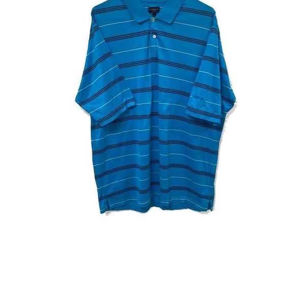 Burberry Golf Striped Polo Shirt Blue XL Made in Italy